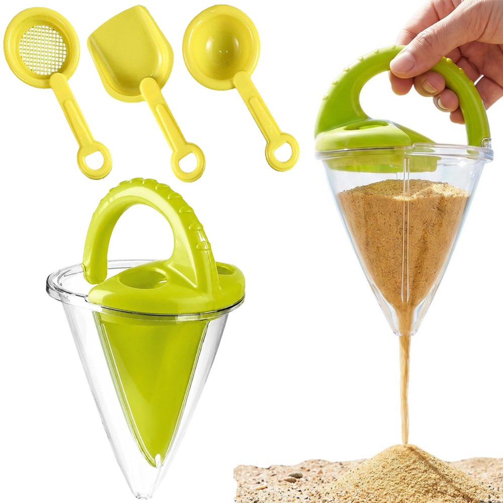 lulupureclean Drippy Sand Castle Maker Toys, Sand Water Mixing Toy (Green)