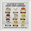 The Ultimate Positive Sports Buddy, Hand-Crocheted Emotional Support Doll Softball Pickleball Football Basketball Tennis Golf Soccer Volleyball for Guys, with Message Card (DD) view 2