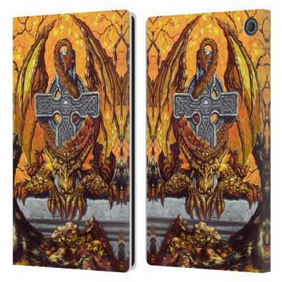 Head Case Designs Officially Licensed Ed Beard Jr Celtic Autumn Cross Mythical Series Leather Wallet Case Compatible with Amazon Fire Max 11 2023