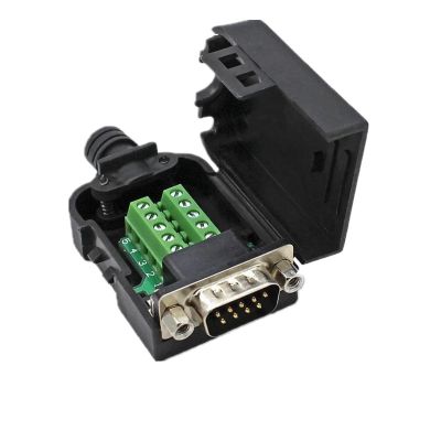 ZLHGHZCB DB9 Male/Female Connector Kit - RS232 RS485 9-Pin Solderless Breakout Terminal for 21-24AWG COM Port Wiring(Male Type-1)