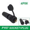 Connector Plastic Socket PY07 Z108 Butt Connector 2pin 3pin 4pin 5pin 6pin 7pin 8pins 1Pcs(4P Bayonet) view 2