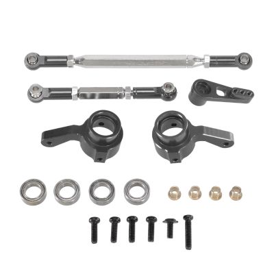 YTRASDF RC Spare Part Compatible with MN168 for MN82 for MN78 D90 D91 D96 1/12 RC Car Upgrade Parts Accessories Metal Steering Rod Servo Arm Steering Cup(Gray)