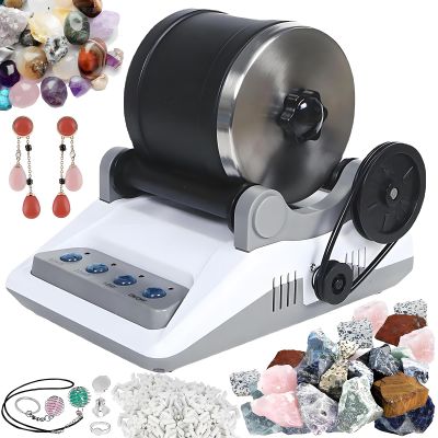 TYBJLXF DIY Stone Polisher with 7 Day Timer Buttons,Detachable Electric Gem Grinder,DIY StoneFor Kids All Ages