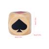NMOWYBPY 2Pcs Wooden Marker Dice Set, 1.57 Inch Double Cubes for Bridge Euchre Pinochle Card Game, 4 Suits Spades Hearts Clubs Diamonds Scoring, Large Trumps Suit Position Accessory view 3