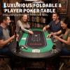 Garvee 8 Player Poker Table Foldable with Deepen Cup Holders & Padded Rails view 2