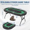Garvee 8 Player Poker Table Foldable with Deepen Cup Holders & Padded Rails view 3