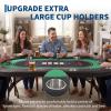 Garvee 8 Player Poker Table Foldable with Deepen Cup Holders & Padded Rails view 4