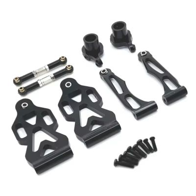 YTRASDF RC Spare Part Compatible with SCY 16101 16102 16103 16104 1/16 RC Car Parts Accessories Metal Front for Swing Arm Steering Cup Connecting Rod(Black)