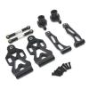 YTRASDF RC Spare Part Compatible with SCY 16101 16102 16103 16104 1/16 RC Car Parts Accessories Metal Front for Swing Arm Steering Cup Connecting Rod(Black) view 1