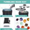 Rock Tumbler Kit with Timmer Buttons,Detachable Electric Gemstones DIY Stone Polishing Toy for Adults and Kids view 3