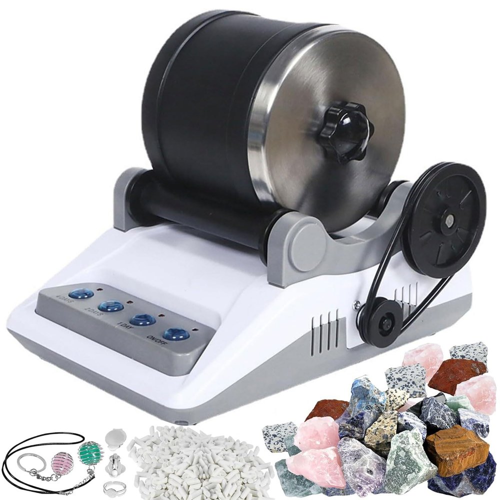 Electric Gem Grinder With Timmer Buttons Detachable DIY Stone Polisher DIY Tools Gift for Kids All Ages