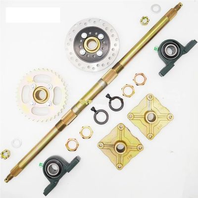 710mm Rear Axle Assy With 428# 37T Sprocket 160mm Brake Disc UCP205 Bearing M10*4 Hub Fit For DIY Electric ATV Buggy JLA-07-072