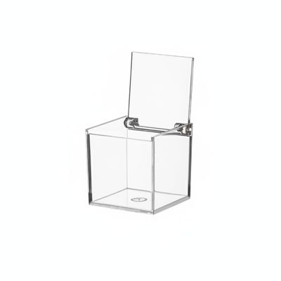 Clear Acrylic Cube Display Case, 2.36 Inch Transparent Box for Mini Collectibles and Desktop Decor, Durable Plastic Showcase