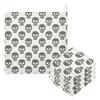 Kigai Skull Baby Muslin Washcloths, 5 Pack 4-Layer Cotton Face Towels with Hanging Loop, Soft Absorbent Wash Cloths for Newborns, 12 x 12 Inch view 3