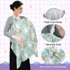 Spring Rabbits Carrots Teal Print Nursing Cover Privacy Coverage for Mother view 4