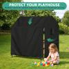 Onlyme Outdoor Playhouse Cover for Kids,Heavy Duty Oxford Fabric Sun Protection Cover for Outside Playhouse, Easy On with Side Zipper, 52 x 63 x 63 Inches (Black) view 3