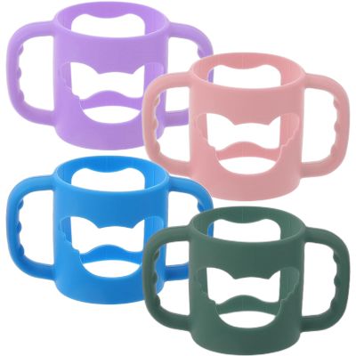 ifundom Silicone Milk Bottle Handles Small Hand Shape for Babies 4pcs with Comfortable Grip and Easy to Clean Design Soft and Sturdy for Straw and Water Bottles