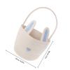 GRADENEVE Cotton Rope Easter Basket with Bunny Ear Shape, Easy to Clean Woven Storage Basket for Storage and Desk Organization, Multifunctional Design with Adorable Appearance view 2