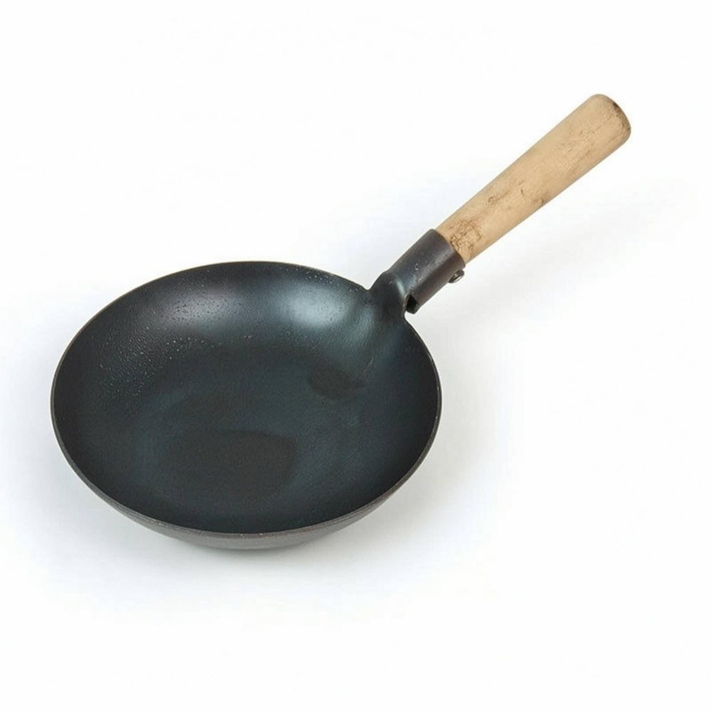 KiBcsLic Kitchen Pretend Play Mini Frying Pan Mini Iron Frying Skillet Simple to Clean Small Skillet for Kids, Individuals, Play House, Camping, Outdoor, 14.5cm