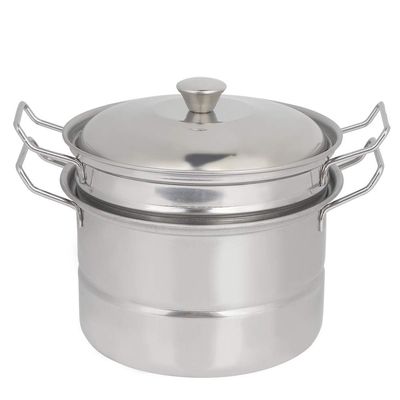 POENVFPO Stainless Steel Mini Steamer Pot Durable Lightweight Cooking Toy for Children 12.8 X 8.5cm, for Boys and Girls