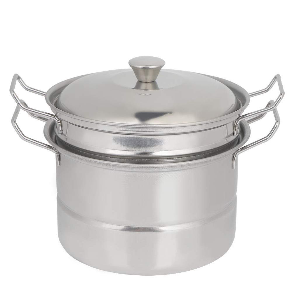 POENVFPO Stainless Steel Mini Steamer Pot Durable Lightweight Cooking Toy for Children 12.8 X 8.5cm, for Boys and Girls
