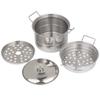 POENVFPO Stainless Steel Mini Steamer Pot Durable Lightweight Cooking Toy for Children 12.8 X 8.5cm, for Boys and Girls view 4