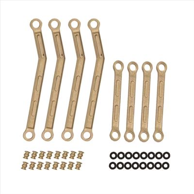 Rc Parts Compatible with Axial AX24 1/24 RC Crawler Car Upgrade Parts 8Pcs Brass High Clearance for Chassis Link Rod Linkage Set