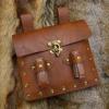 predolo Medieval Belt Pouch Set Antique Buckle Cosplay Waist Belt Rivet Accents Medieval Waist Pouch for Role-Cosplayers, Array, Black view 3
