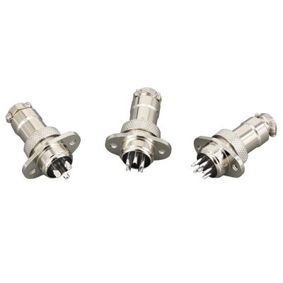 1 Set Aviation Plug and Socket GX16-2/3/4/5/6/7/8/9/10P 16MM Rhombus Flange DF16 Series Aviation Column Connector(GX16 5P)