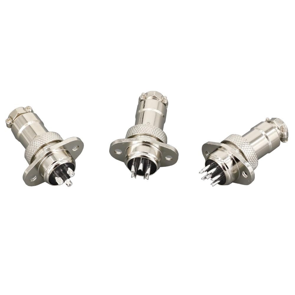 1 Set Aviation Plug and Socket GX16-2/3/4/5/6/7/8/9/10P 16MM Rhombus Flange DF16 Series Aviation Column Connector(GX16 5P)