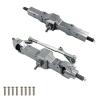 NAVXRSE RC Complete Axle Set for WPL C14 C24 B14 B24 B16 B36 1/16 RC for Rock Crawler Car Parts Metal Front/Rear Bridge Axle(Silver) view 2