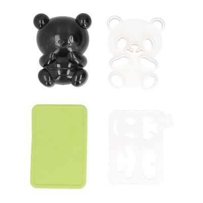 Panda Rice Ball Mold Set, Cute Animal Onigiri Shaper Tool, Fun Bento and Sushi Mold for Kids, Food Grade Silicone ABS, Reusable