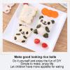 Panda Rice Ball Mold Set, Cute Animal Onigiri Shaper Tool, Fun Bento and Sushi Mold for Kids, Food Grade Silicone ABS, Reusable view 2