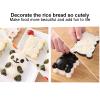 Panda Rice Ball Mold Set, Cute Animal Onigiri Shaper Tool, Fun Bento and Sushi Mold for Kids, Food Grade Silicone ABS, Reusable view 3