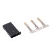 3 Pin JR Servo Plug Kit, Male Female Crimp Terminal Connector Set with Gold - Plated Brass Pins and ABS Housing, for RC Airplane and Electronic Equipment view 3