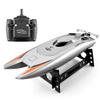 Dual Motor RC Racing Boat, 2.4GHz 30km/h High-Speed Waterproof Electric RC Speedboat with Display Stand for Hobbyists view 1