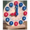 Gralara Movable Hands Number Shape Clock Red and Blue Wooden Teaching Clock for Kids view 3