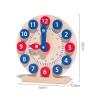 MotiveTech Wooden Teaching Clock Printed Minute Marks Number Shape Clock Movable Hands for Kids view 2