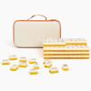 Deluxe Acrylic Mahjong Starter Kit, Cirquejong Style, 160 Tiles with Racks, Mat & Vegan Leather Case view 3