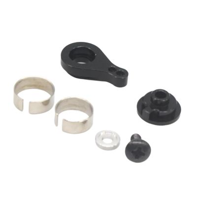 SKDUBRW RC Car Accessories for WLtoys 12428 12423 1/12 RC Parts Aluminum Alloy Steering Servo Horn Arm 0033 Crawler Short Course Truck Upgrade(Black)