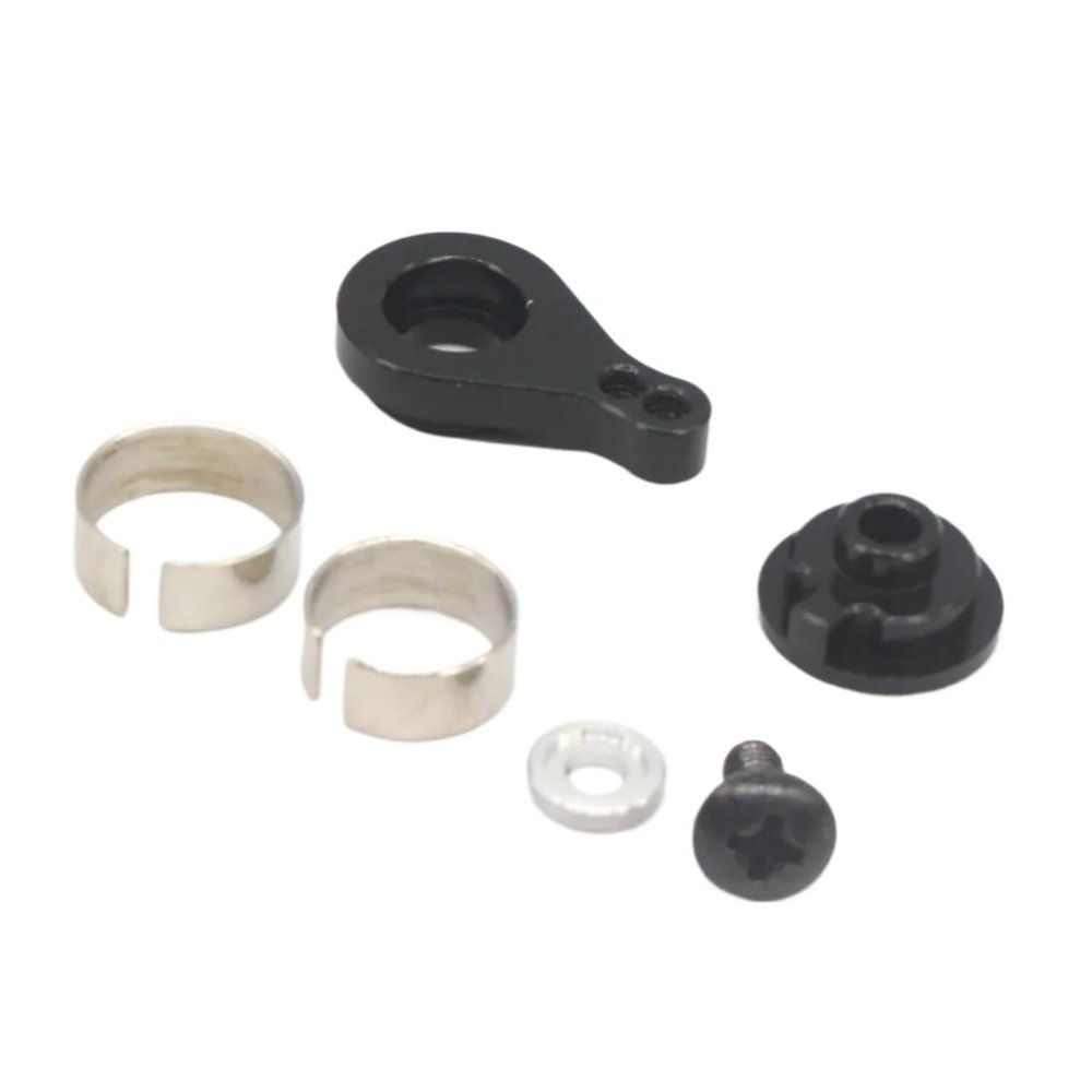 SKDUBRW RC Car Accessories for WLtoys 12428 12423 1/12 RC Parts Aluminum Alloy Steering Servo Horn Arm 0033 Crawler Short Course Truck Upgrade(Black)