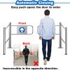 Automatic Closing Stainless Steel Swing Gate - 83" Wide Spring-Loaded Access Door for Secure Libraries, Stores, Factories - Durable Pedestrian Barrier Gate view 2