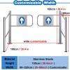 Automatic Closing Stainless Steel Swing Gate - 83" Wide Spring-Loaded Access Door for Secure Libraries, Stores, Factories - Durable Pedestrian Barrier Gate view 3