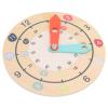 ICRPSTU Teaching Clock Demonstration Time Clock 3 Layer Counting Composite Wood Stand Hand Eye Coordination Independent Learning for Kids view 4