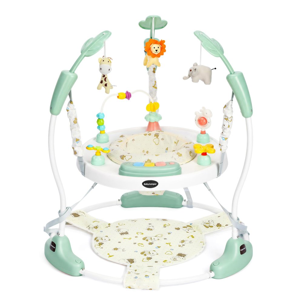 Kinder King Baby Activity Center, Music & Lights, Adjustable Heights, Green