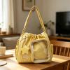Large Capacity Cartoon Ita Bag with Drawstring & Clear Window for Girls Teens School Cosplay (Yellow) view 3