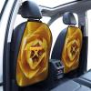 XBubupX Abstract Yellow Tulip Flower Car Seat Back Kick Protectors,2 Pack Kick Mats with Storage Pockets for Vehicles to Protect from Dirt Mud Scratches view 2