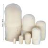 CAIFAP Unpainted Wooden Russian Nesting Dolls 7 Layer Art Project Unfinished Matryoshka Dolls for Parent Activity Project view 2