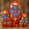 CAIFAP Unpainted Wooden Russian Nesting Dolls 7 Layer Art Project Unfinished Matryoshka Dolls for Parent Activity Project view 3