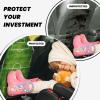 XBubupX Green Soccer Field Simple Car Seat Back Kick Protectors,2 Pack Kick Mats with Storage Pockets for Vehicles to Protect from Dirt Mud Scratches view 4